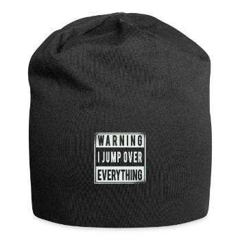 Parkour Parkourläufer EVERYTHING Hindernisparkour - Jersey-Beanie - Schwarz - Vorne