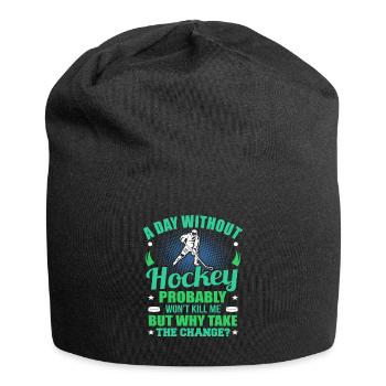 Hockey sur glace - Bonnet en jersey - noir - Devant