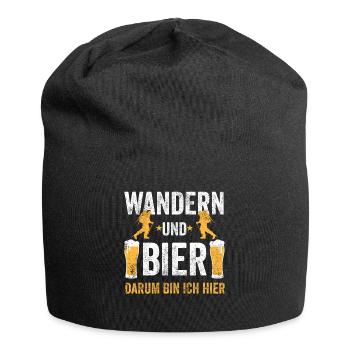 Wandern Bier Wanderer Wandersport - Jersey-Beanie - Schwarz - Vorne