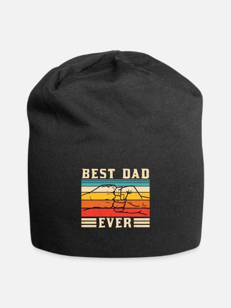 Best Dad Ever - Jersey-Beanie - Schwarz