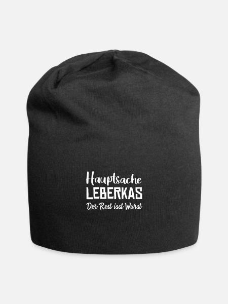 HAUPTSACHE LEBERKAS - Leberkäse - Jersey-Beanie - Schwarz