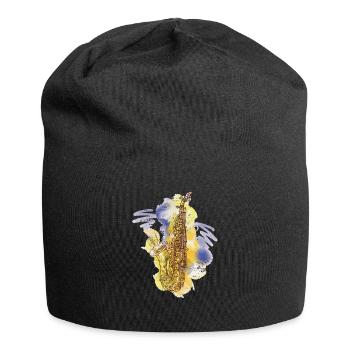 Musique de saxophone - Bonnet en jersey - noir - Devant