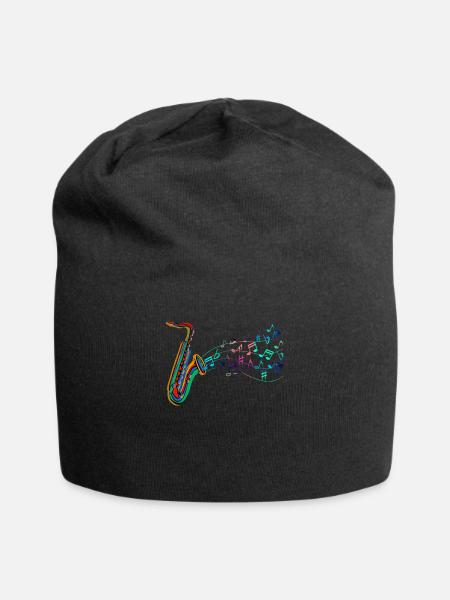 Saxophoniste de musique saxophone - Bonnet en jersey - noir