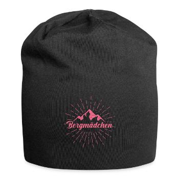 Bergmädchen - Berge Damen Mädchen Geschenk - Jersey-Beanie - Schwarz - Vorne