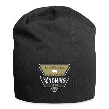 Entdecken Wyoming Wyoming-Flagge Im Freien Camping - Jersey-Beanie - Schwarz - Vorne
