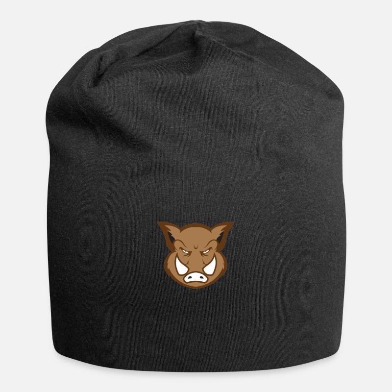 Wildschwein - Jersey-Beanie - Schwarz