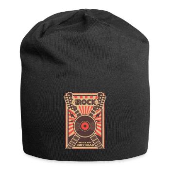 Let´s Rock | Rock n Roll T-Shirt - Jersey-Beanie - Schwarz - Vorne