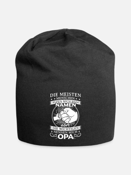 Die Meisten Menschen Nennen Mich Opa - Jersey-Beanie - Schwarz