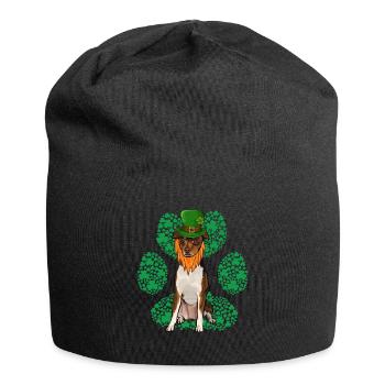 Leprechaun Jouet Fox Terrier St Patricks Day Shamroc - Bonnet en jersey - noir - Devant