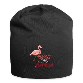 Flamingo pink - Jersey Beanie - black - Front