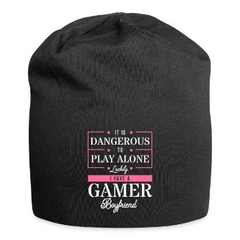 I have a gamer girlfriend - Jersey Beanie - black - Front