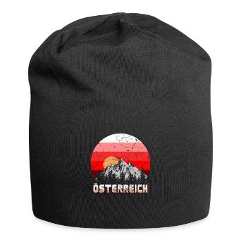 Österreich Alpen - Jersey-Beanie - Schwarz - Vorne