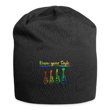 Tailles d'ukulélé - Bonnet en jersey - noir - Devant