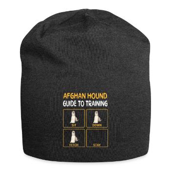 Afghan Hound Guide To Training Dog Obedience - Jersey Beanie - charcoal grey - Front