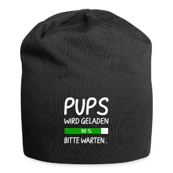 Pups Wird Geladen Bitte Warten - Jersey-Beanie - Schwarz - Vorne