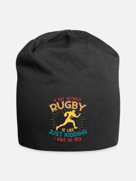 Funny rugby saying - rugby player - Jersey Beanie - black