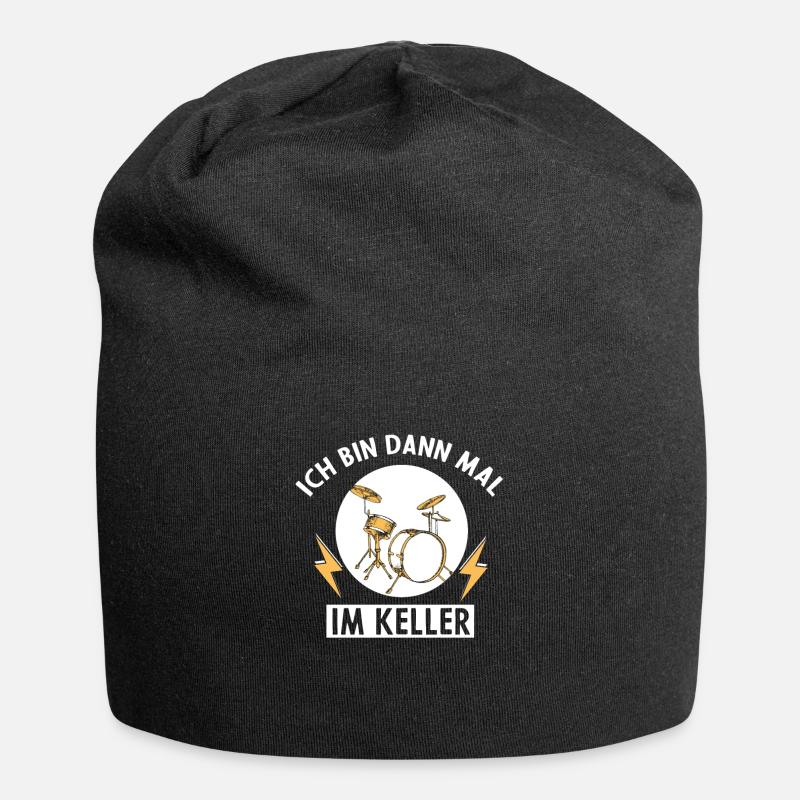 Ich bin dann mal im Keller - Schlagzeug Musiker - Jersey-Beanie - Schwarz