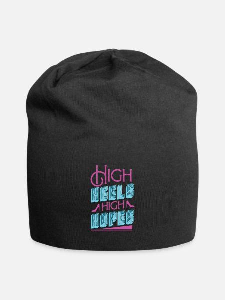 High Heels - Jersey-Beanie - Schwarz