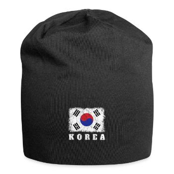Süd Korea Flagge - Jersey-Beanie - Schwarz - Vorne