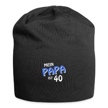 Mein Papa ist 40 Jungen Shirt - Jersey-Beanie - Schwarz - Vorne