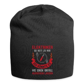 Elektriker - Jersey-Beanie - Schwarz - Vorne
