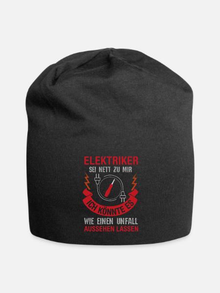 Elektriker - Jersey-Beanie - Schwarz