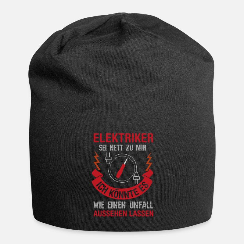 Elektriker - Jersey-Beanie - Schwarz