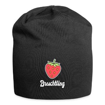Breschtling Bräschtling Erdbeere Schwaben Schwabe - Jersey-Beanie - Schwarz - Vorne