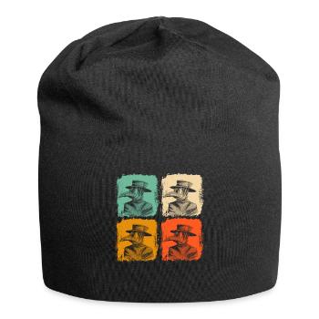 Pestdoktor Retro PopArt Geschenk - Jersey-Beanie - Schwarz - Vorne