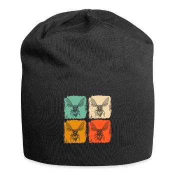 Guêpe rétro - Bonnet en jersey - noir - Devant