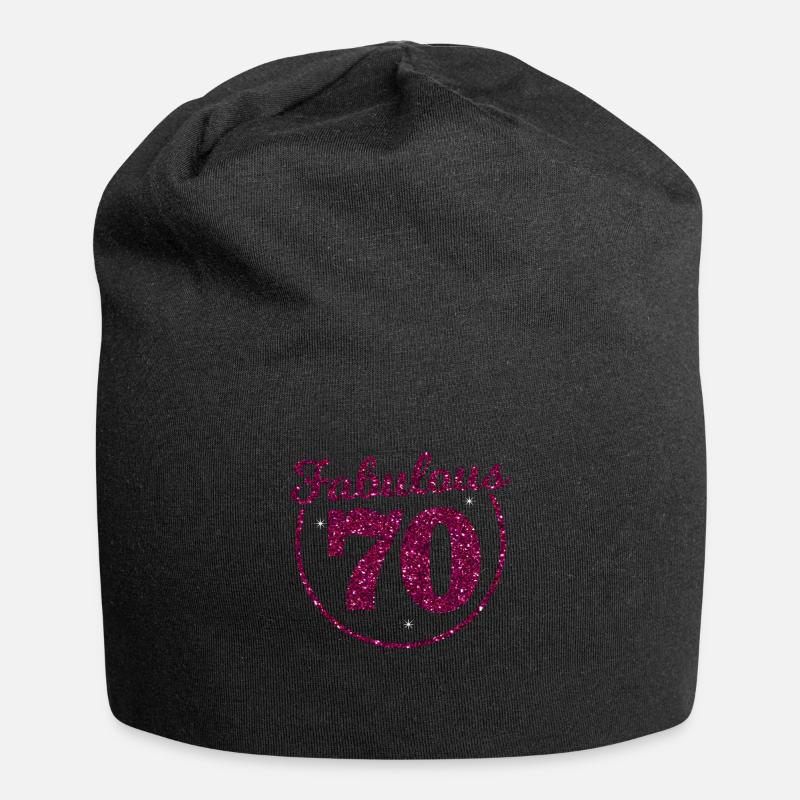 70th Birthday - Jersey Beanie - black
