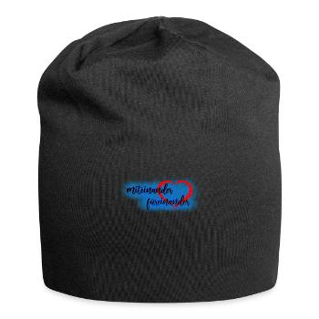 miteinander fuereinander - Jersey-Beanie - Schwarz - Vorne