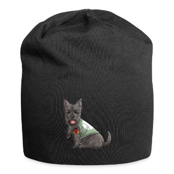 Ich liebe Mutter Tattoo Scottish Terrier Hund - Jersey-Beanie - Schwarz - Vorne