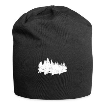 Fischen Fisch - Jersey-Beanie - Schwarz - Vorne