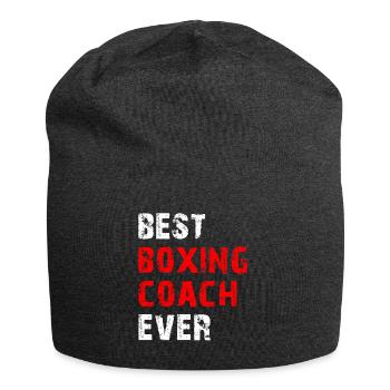 best boxing coach ever - Jersey Beanie - charcoal grey - Front