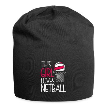 This girl loves netball - Jersey Beanie - black - Front