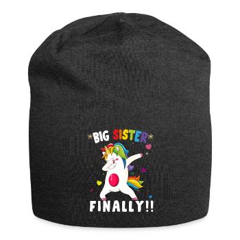 BIG SISTER FINALLY - Jersey Beanie - charcoal grey - Front