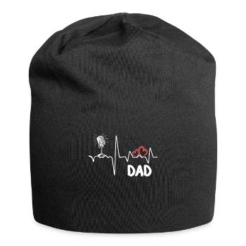 Mikrofon Herzschlag Musiker Sänger Sänger Dad Tee - Jersey-Beanie - Schwarz - Vorne