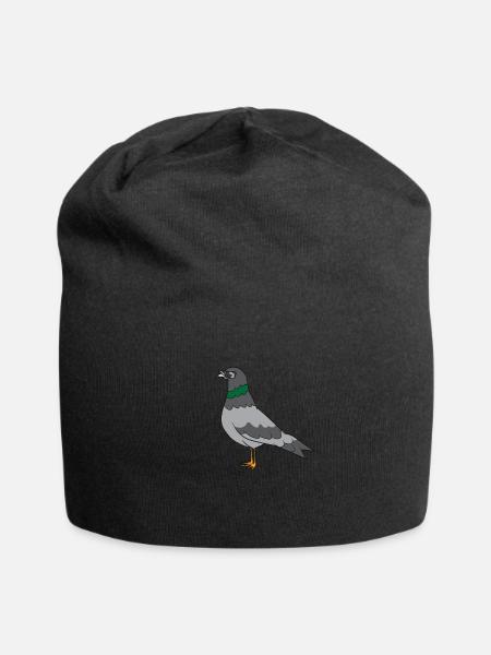 Taube - Coole Taube mit Sonnenbrille - Jersey-Beanie - Schwarz