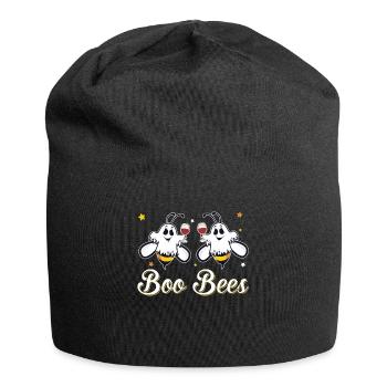 Boo Bees Wine Drinking Funny Halloween Bee Lovers - Bonnet en jersey - noir - Devant