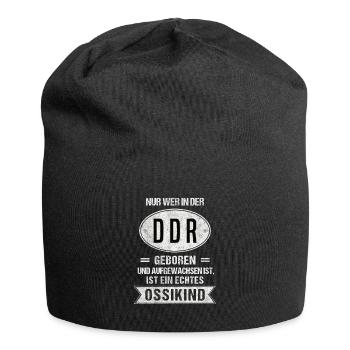 Ossi Spruch DDR Nicki Ostdeutscher Ossikind - Jersey-Beanie - Schwarz - Vorne