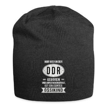 Ossi Spruch DDR Nicki Ostdeutscher Ossikind - Jersey-Beanie - Anthrazit - Vorne