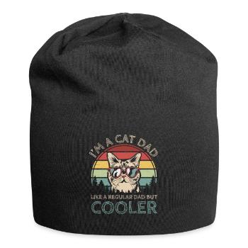 Cadeau drôle de papa de chat de chat de papa de chat - Bonnet en jersey - noir - Devant