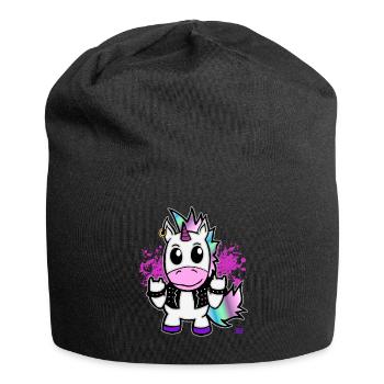 Einhorn Geschenk Für Frauen, Herren Und Kinder - Jersey-Beanie - Schwarz - Vorne