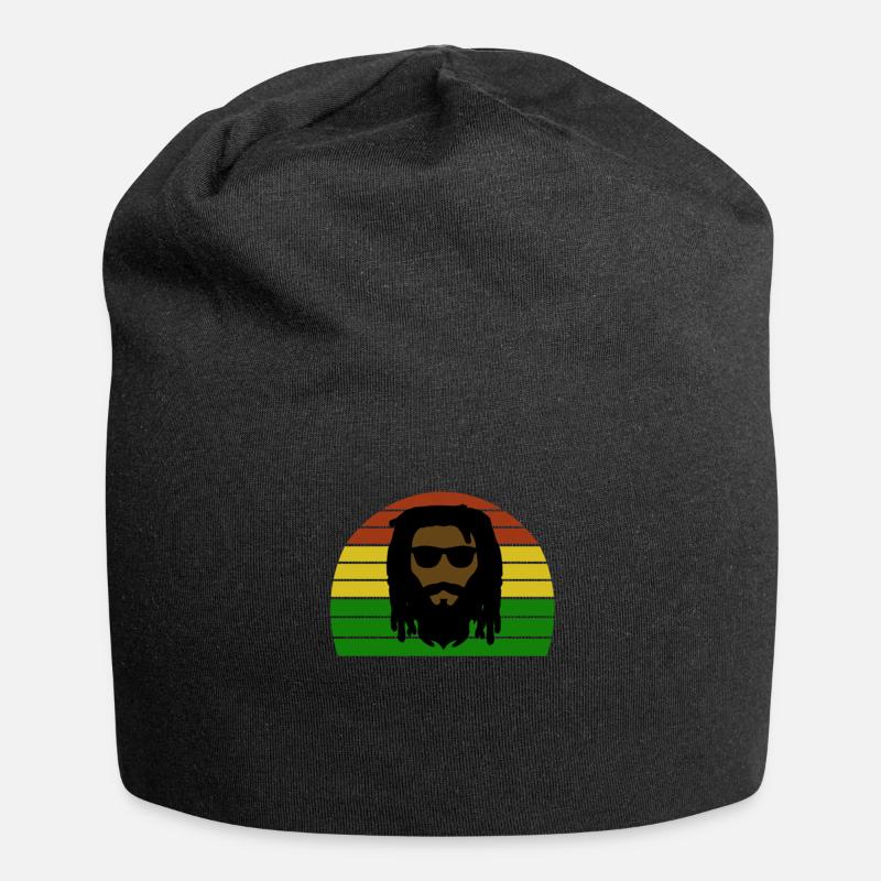 Rasta - Dreadlock - Raggae Rasta - Jersey Beanie - black