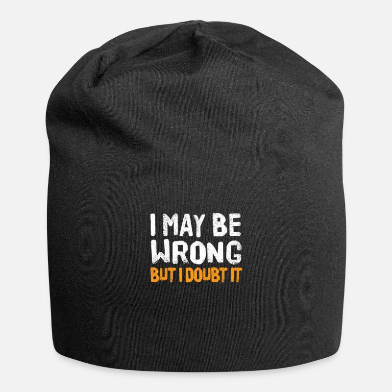 Funny quote - Jersey Beanie - black