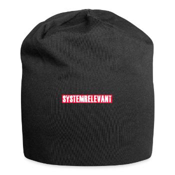systemrelevant Spruch System - Jersey-Beanie - Schwarz - Vorne