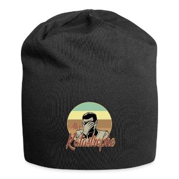 Old disaster vintage style - Jersey Beanie - black - Front