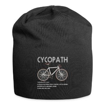 Cycopath Funny Bike Cycle Radfahrer Wortspiel Zitat Humor - Jersey-Beanie - Schwarz - Vorne