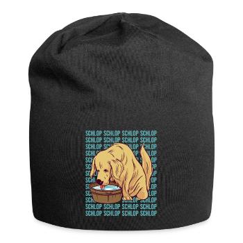Schlop Schlop Meme Dog Golden Retriever - Jersey Beanie - black - Front